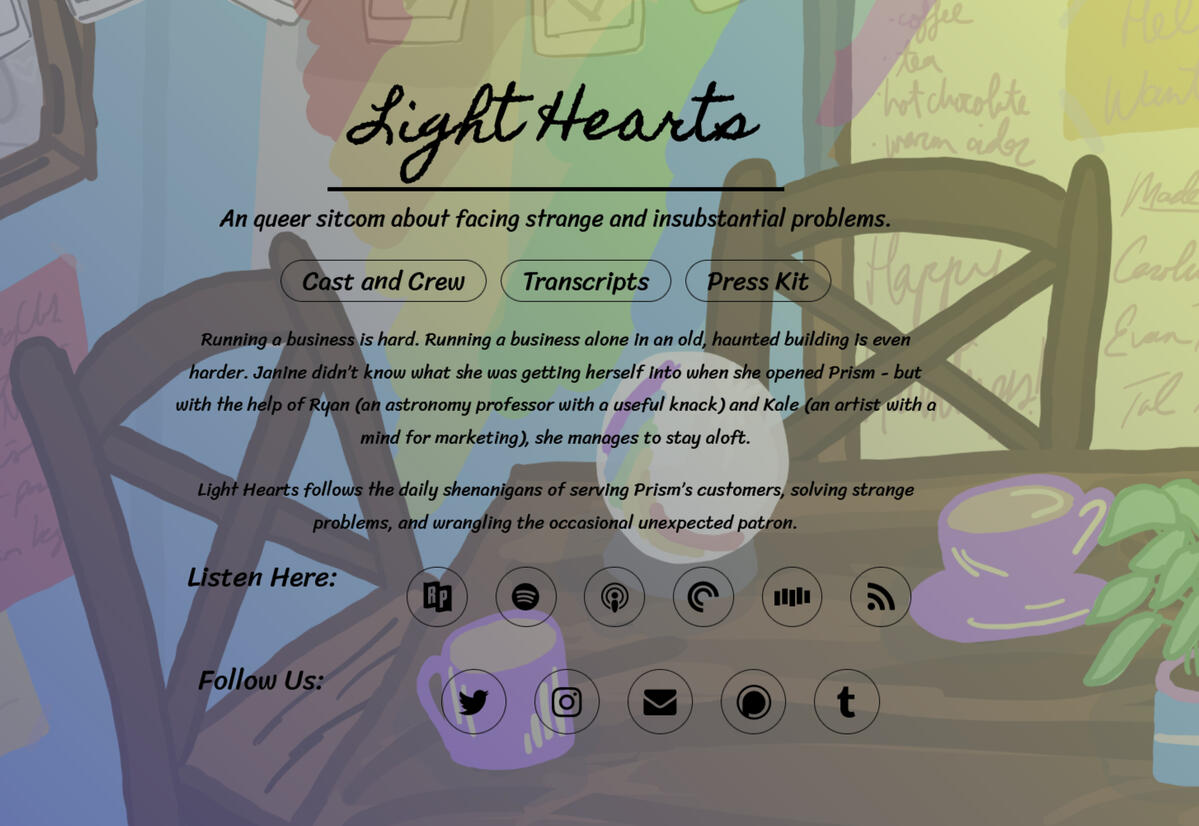 Light Hearts Website Screenshot